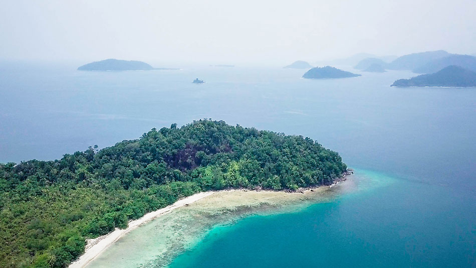 Sumatra plages et iles vue de drone